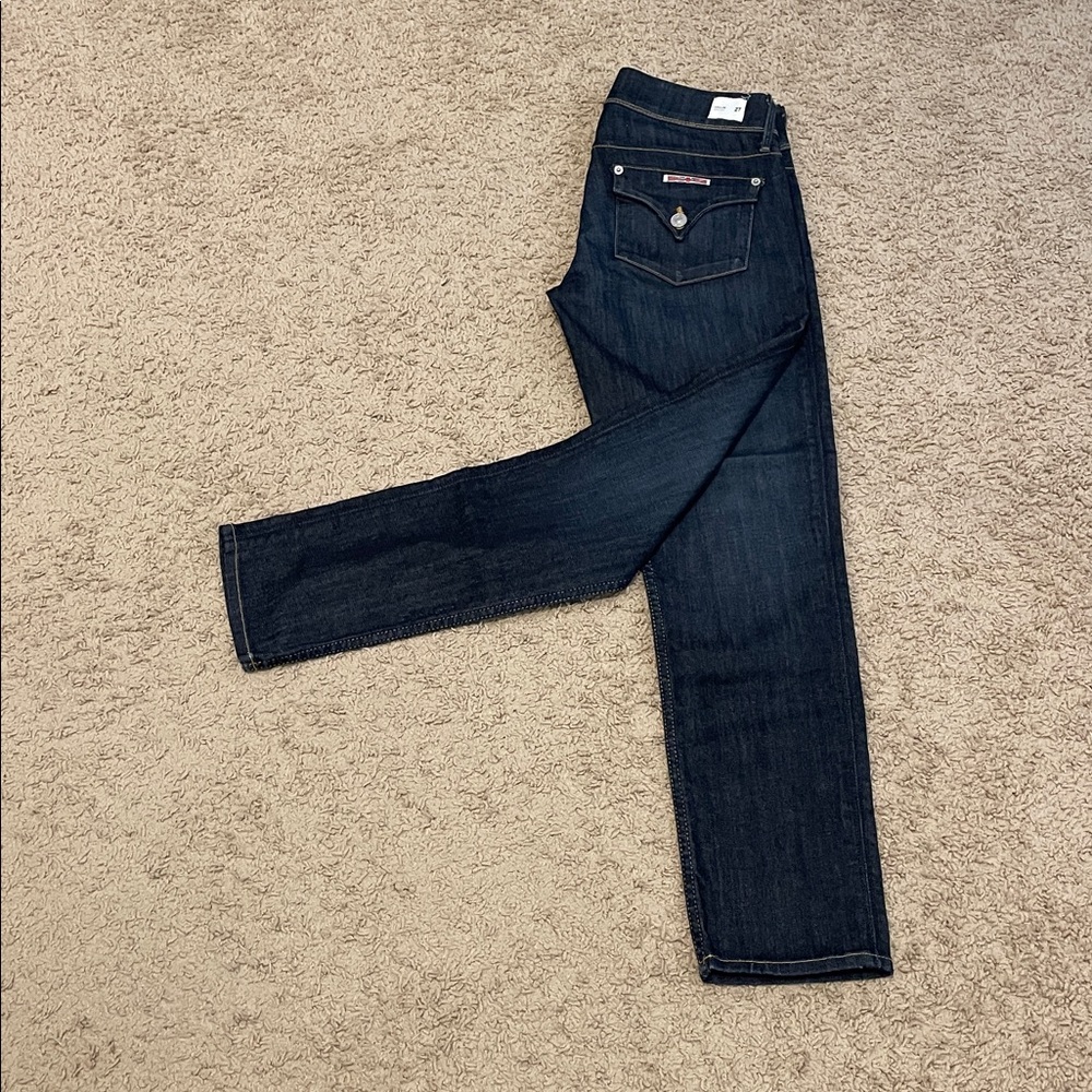 HUDSON COLLIN SKINNY MID-RISE CROP JEANS size 27 NWOT DARK WASH - Picture 6 of 9